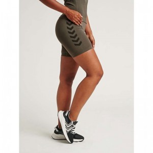 Dámské Bundy Hummel First Seamless Tr Sht Tigh W Zelene | 500514-040