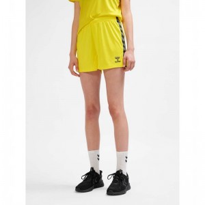 Dámské Kraťasy Hummel Authentic Pl Žluté | 989719-456