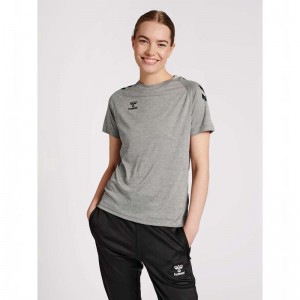 Dámské Kraťasy Hummel Core Xk Core Poly S/S Šedé | 528248-940