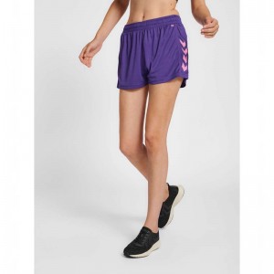 Dámské Kraťasy Hummel Core Xk Poly Fialové | 349869-601