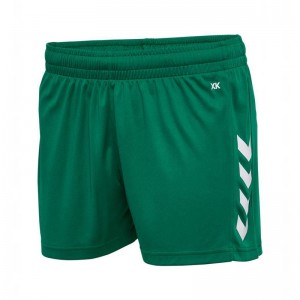 Dámské Kraťasy Hummel Core Xk Poly Zelene | 885769-076