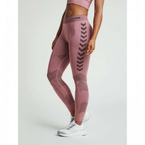 Dámské Kraťasy Hummel First Seamless Tr Tights W Růžové | 238113-132