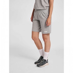 Dámské Kraťasy Hummel Go Cotton Bermuda Šedé | 525154-185