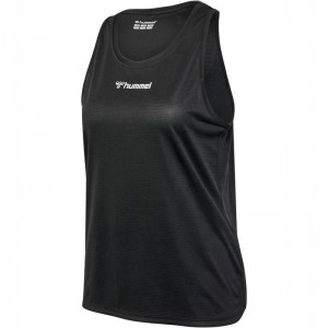 Dámské Kraťasy Hummel Run Singlet S/L Černé | 840266-535