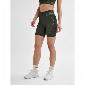 Dámské Kraťasy Hummel Te Christel Seamless Zelene | 976318-739