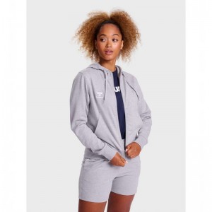 Dámské Mikina s Kapucí Hummel Go 2.0 Zip Šedé | 984961-599