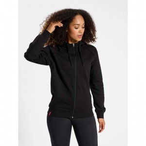Dámské Mikina s Kapucí Hummel Red Classic Zip Černé | 062023-910