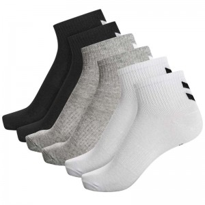 Dámské Ponožky Hummel Chevron 6-pack Mid Cut Černé | 246614-503