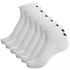 Dámské Ponožky Hummel Chevron 6-pack Mid Cut Bílé | 376818-590