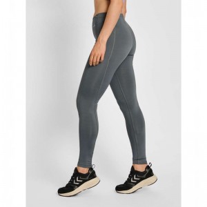 Dámské Punčochové Kalhoty Hummel Mt Mabley Mid Waist Šedé | 525356-867