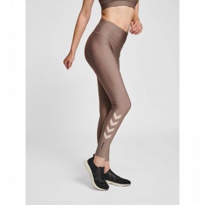 Dámské Punčochové Kalhoty Hummel Te Tola High Waist Béžový | 361153-661