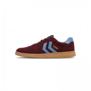 Dámské Tenisky Hummel Handball Perfekt Synth. Suede Vínové | 291855-593