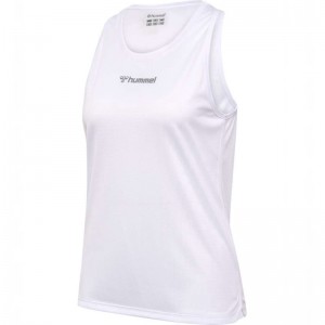 Dámské Tílko Hummel Run Singlet S/L Bílé | 069639-718