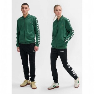 Dámské Tričko Hummel Archive Regular Poly Zip Zelene | 796165-087