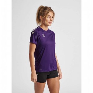 Dámské Tričko Hummel Core Xk Core Poly S/S Fialové | 936625-498