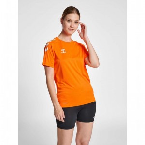 Dámské Tričko Hummel Core Xk Core Poly S/S Oranžové | 347983-428