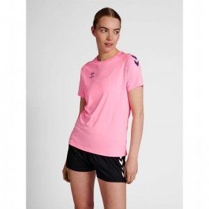 Dámské Tričko Hummel Core Xk Core Poly S/S Růžové | 579805-373