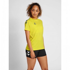Dámské Tričko Hummel Core Xk Core Poly S/S Žluté | 645561-886