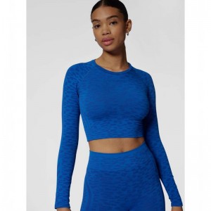 Dámské Tričko Hummel Mt Leo Seamless Crop L/S Blankyt | 063509-304