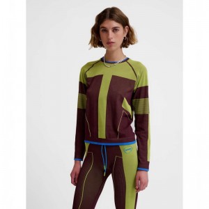 Dámské Tričko Hummel Seamless Ls Zelene | 813664-856
