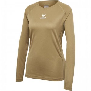 Dámské Tričko Hummel Sprint Mesh L/S Hnědé | 636754-444