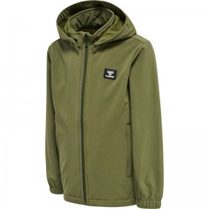 Dětské Bundy Hummel Mars Softshell Olivy Zelené | 782332-991