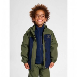 Dětské Bundy Hummel Monsun Tex Shell Olivy Zelené | 694850-025