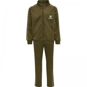 Dětské Kraťasy Hummel Track Tracksuit Olivy Zelené | 597327-854