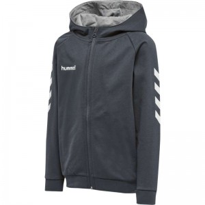 Dětské Mikina s Kapucí Hummel Go Cotton Zip Černé | 517216-945