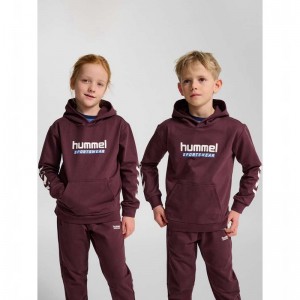 Dětské Mikina s Kapucí Hummel Jr Logo Vínové | 759227-359