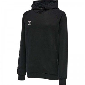 Dětské Mikina s Kapucí Hummel Move Grid Cotton Černé | 767941-392