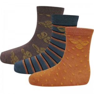 Dětské Ponožky Hummel Alfie 3-pack Hnědé | 276310-079