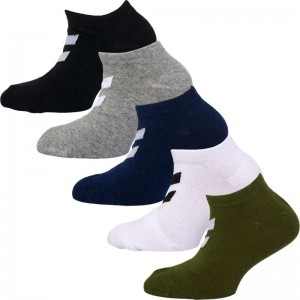 Dětské Ponožky Hummel Match Me 5-pack Olivy Zelené | 002434-362