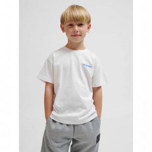 Dětské Tričko Hummel Casper S/S Bílé | 585931-302
