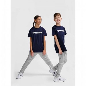 Dětské Tričko Hummel Go 2.0 Logo S/S Tmavě Blankyt | 898404-430