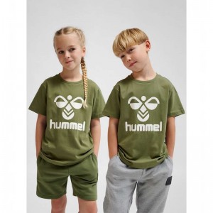 Dětské Tričko Hummel Tres S/S Olivy Zelené | 509120-422