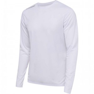 Pánské Dres Hummel Run L/S Bílé | 707825-858