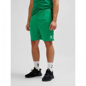 Pánské Kraťasy Hummel Authentic Pl Zelene | 899794-625
