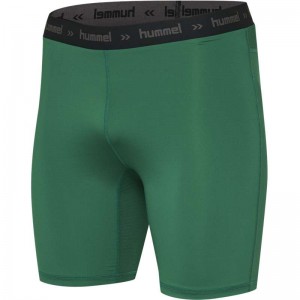 Pánské Kraťasy Hummel First Performance Tight Zelene | 501693-968