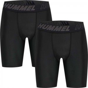Pánské Kraťasy Hummel Te Topaz 2-pack Tight Černé | 149497-756