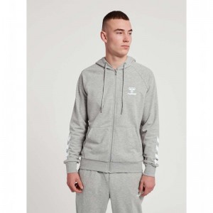 Pánské Mikina s Kapucí Hummel Isam 2.0 Zip Šedé | 702159-691
