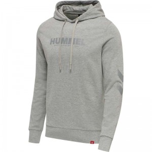 Pánské Mikina s Kapucí Hummel Legacy Logo Plus Šedé | 156301-045
