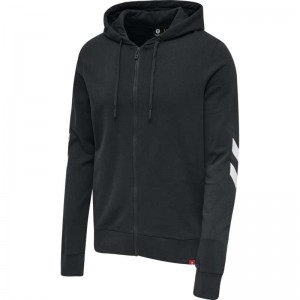 Pánské Mikina s Kapucí Hummel Legacy Zip Plus Černé | 478094-938