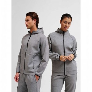 Pánské Mikina s Kapucí Hummel Tech Fleece Regular Zip Šedé | 894053-785