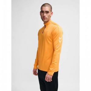 Pánské Mikiny Hummel Active Pl Half Zip Oranžové | 961076-984