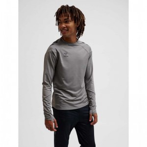 Pánské Mikiny Hummel Pro Training Crew Sweat Šedé | 981910-721