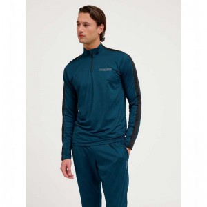 Pánské Mikiny Hummel Te Strength Pl Half Zip Tmavě Blankyt | 134701-165