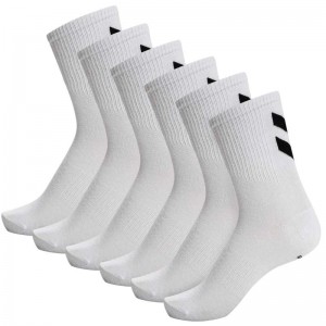 Pánské Ponožky Hummel Chevron 6-packs Bílé | 849046-024