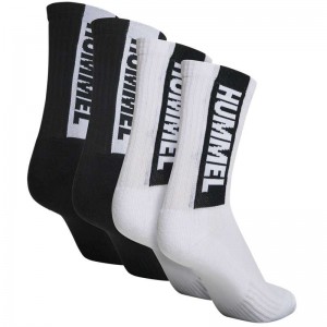 Pánské Ponožky Hummel Legacy Core 4-packs Mix Bílé | 546442-194