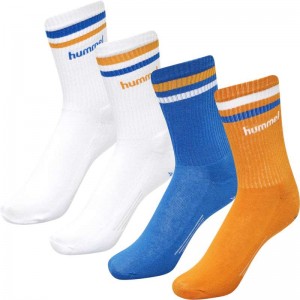 Pánské Ponožky Hummel Retro 4-packs Mix Bílé | 992799-619